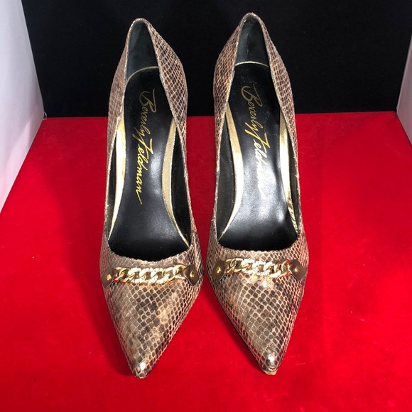 | Beverly Feldman | Metallic Reptile Print Pumps - Picture 2 of 6